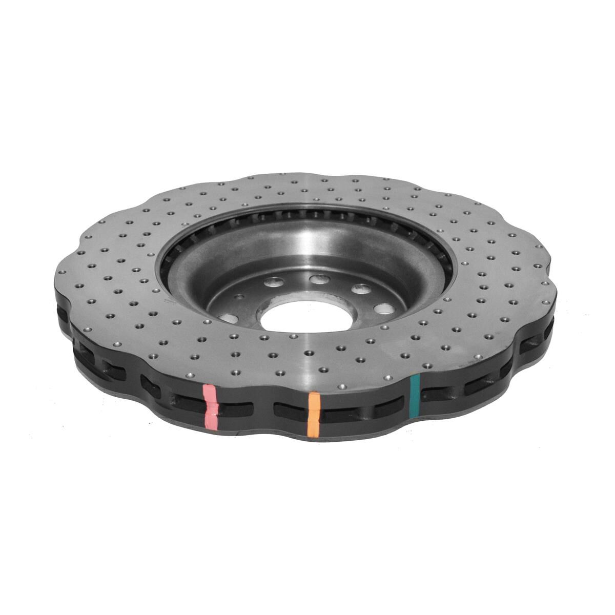 4000 CROSSDRILL DIMPLE SILVER PAINT WAVE DISC KP [ VW GOLF R MK7 AUDI S3 12-> F ], , scaau_hi-res