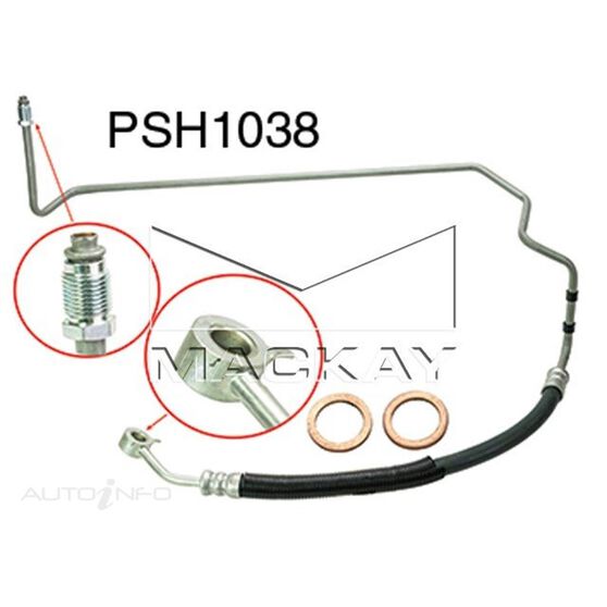 Power Steering Hose - Pressure - Holden Rodeo RA 2003 - 2007 (3.0L (4JH1T) I4 Diesel) Suits Raised Ride Height 4x2 & all 4x4, , scaau_hi-res