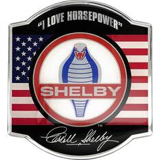 SHELBY COBRA MEDALLION LOGO CAR DECAL (COLOUR/CHROME), , scaau_hi-res
