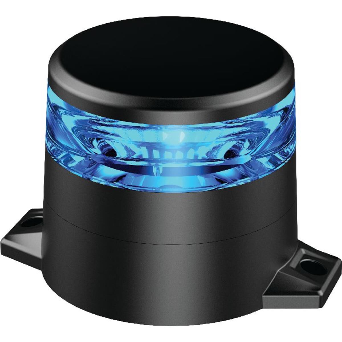 LED BLUE BEACON 10-80V 2 BOLTMETAL MNT 10xSTRBE 2xROT PATTs LOW PROFLE CLASS I, , scaau_hi-res