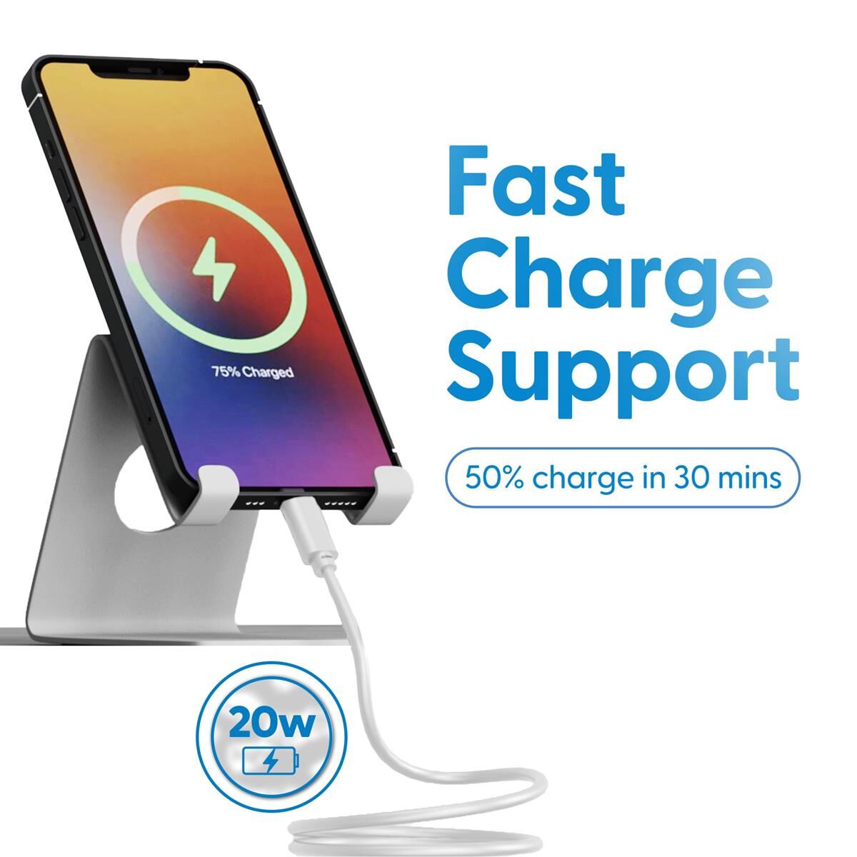 LASER MFI LIGHTNING CABLE 2 PACK &ndash; WHITE/BLACK, 2M, FAST CHARGE & DURABLE DESIGN, , scaau_hi-res