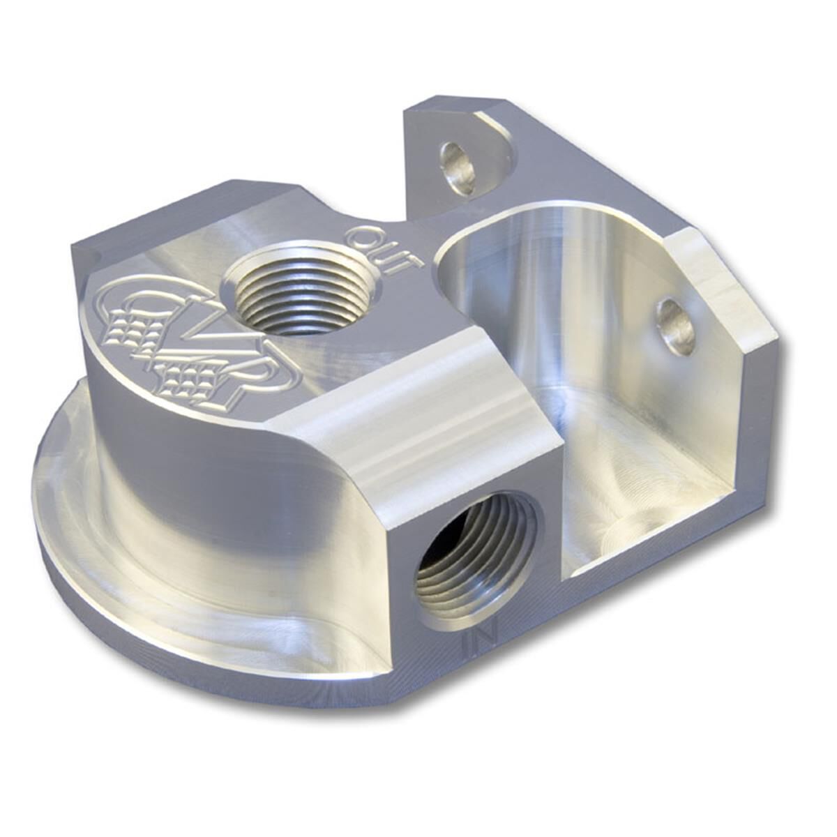 CVR BILLET OIL FILTER MOUNT FIRE WALL MOUNT 1/2" NPT CHEV, , scaau_hi-res