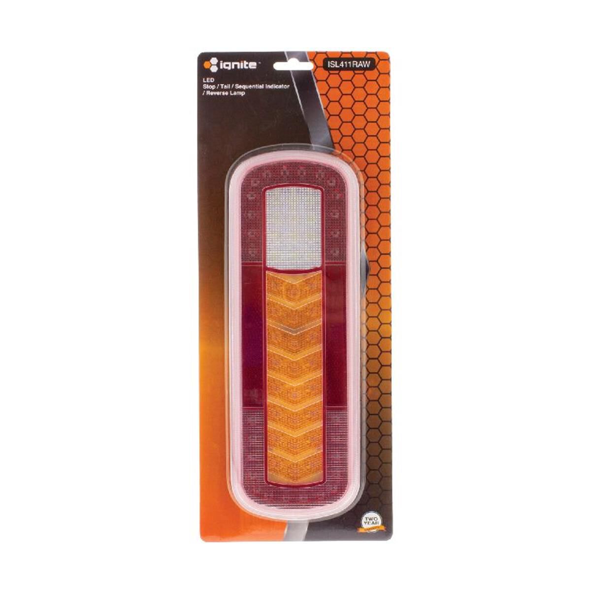 LED STOP/TAIL/SEQ INDCTR/REVLAMP 10-30V W/REFLECTOR 500mm CABLE, , scaau_hi-res