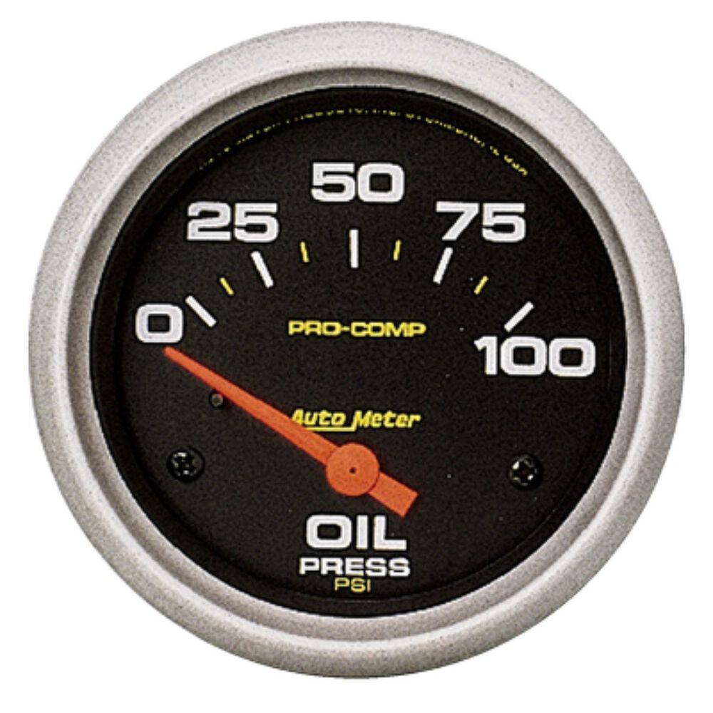 Autometer Oil Pressure Gauge Electric 0 100 PSI, 2 5/8