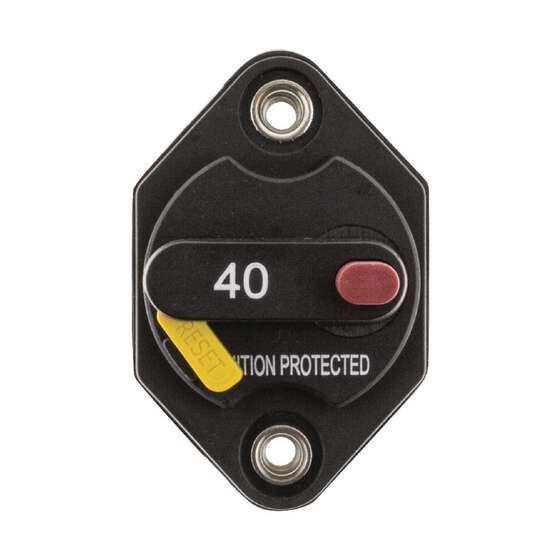 CIRCUIT BREAKER TYPElll 40AMP MANUAL RESET PANEL MOUNT - FUSES & CIRCUIT BREAKERS, , scaau_hi-res