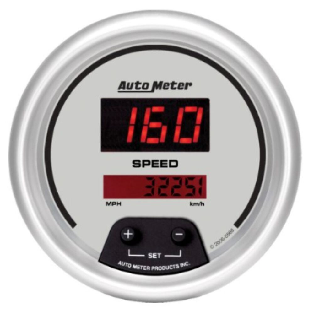 Autometer Ultra Lite Digital Speedometer 200 Mph/320Kph Programmable
