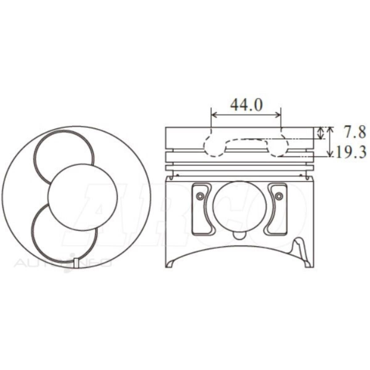ISUZU 4JB1T (Late) 'PISTON SET - ALFIN', , scaau_hi-res