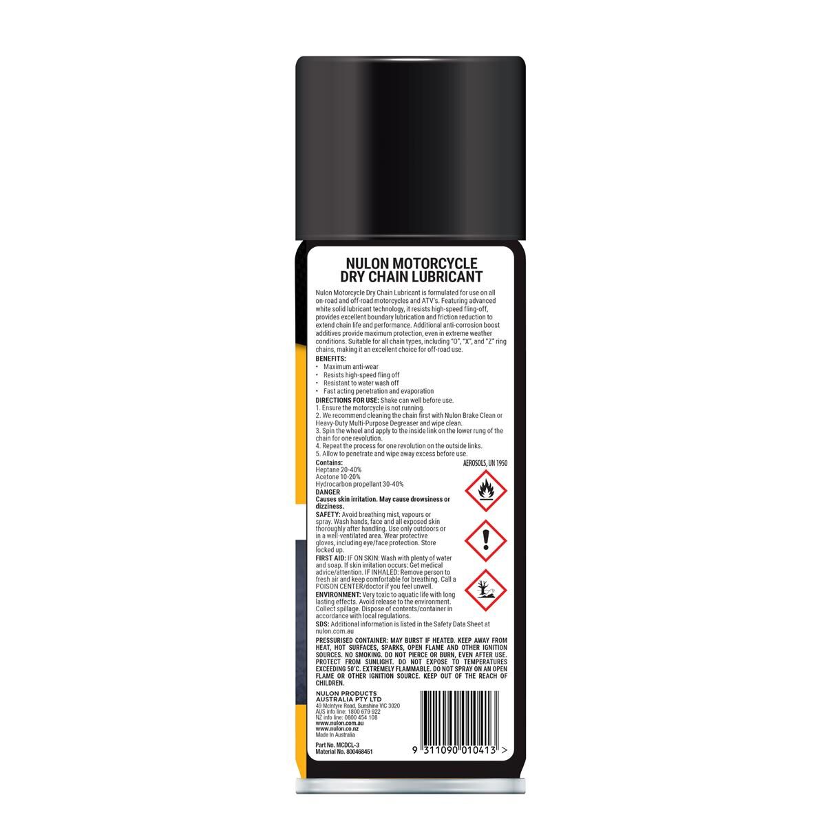 300G NULON MOTORCYCLE DRY CHAIN LUBRICANT, , scaau_hi-res