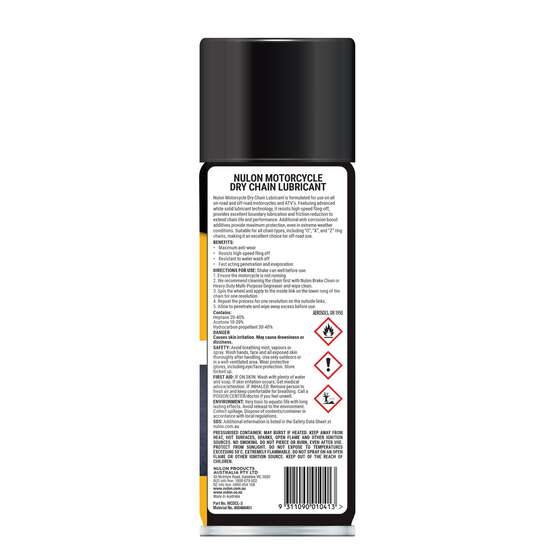 300G NULON MOTORCYCLE DRY CHAIN LUBRICANT, , scaau_hi-res