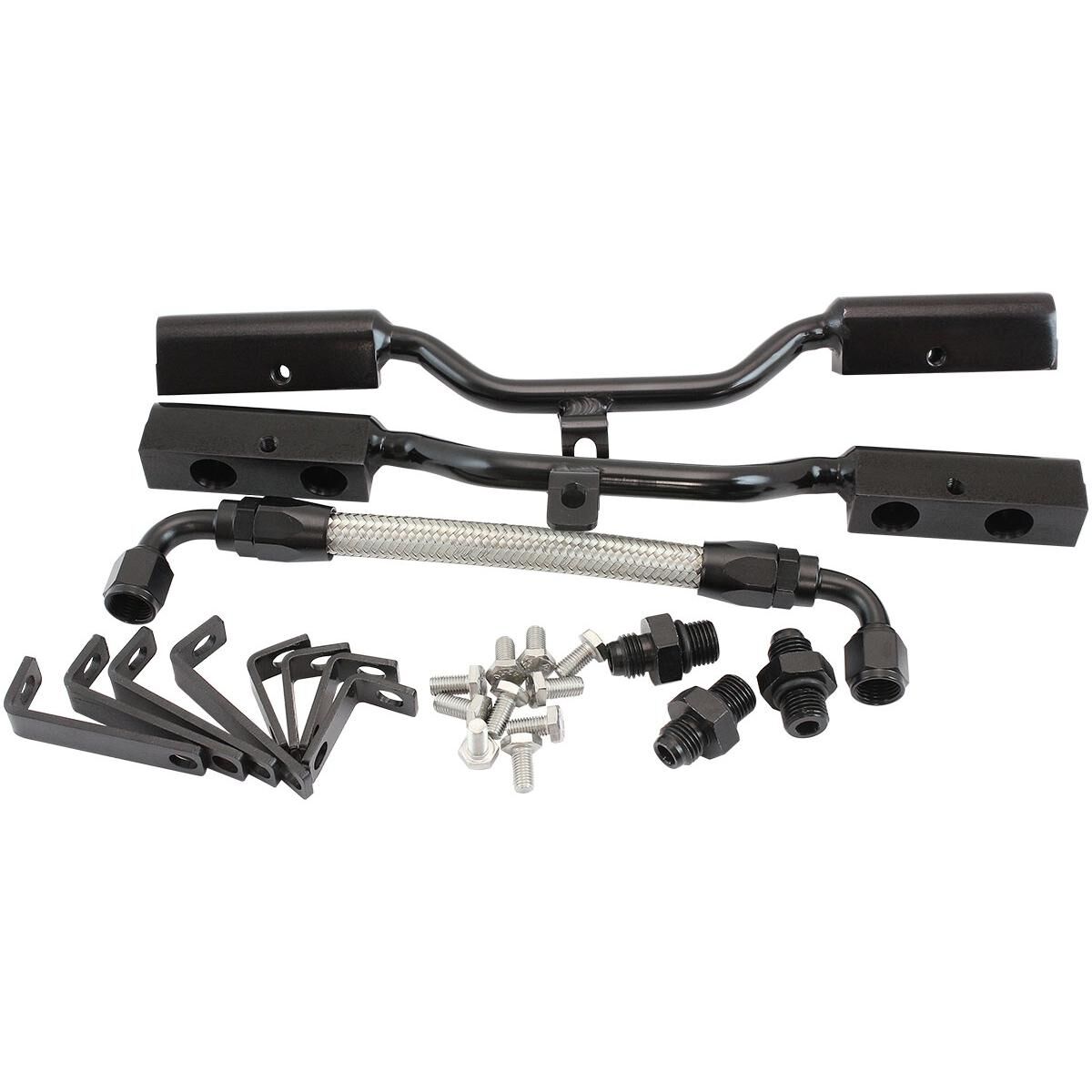 SBC EFI FUEL RAIL KIT INTAKE MANIFOLD AIR GAP CHEV 350, , scaau_hi-res