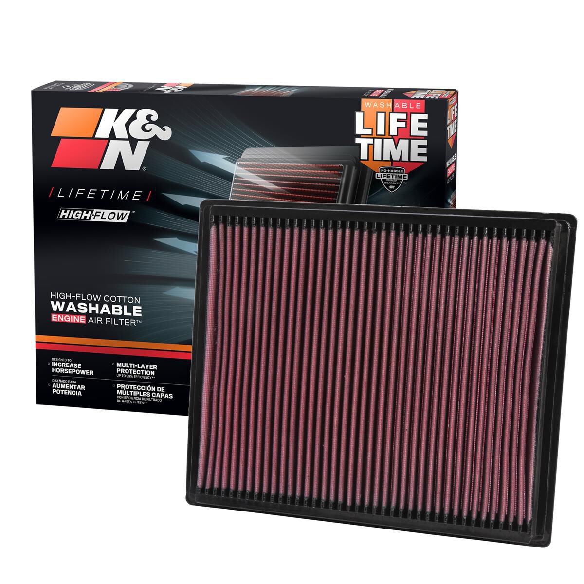 K&N Air Filter - 33-2286 (Interchangeable with A1581) | Supercheap Auto