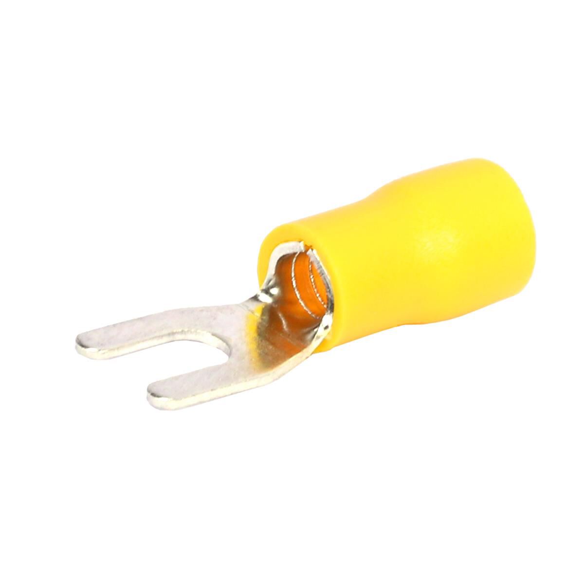 3.7MM FORK TERMINAL YELLOW - 100PCS, , scaau_hi-res