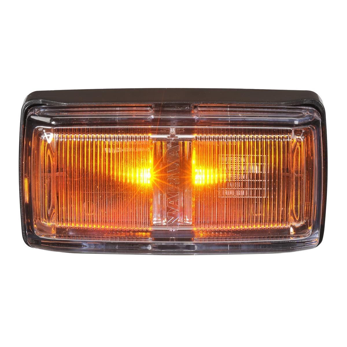 NARVA 9-33V LED SIDE DIRECTIONAL INDICATOR (AMBER) WITH BLACK BASE, CLEAR LENS & 0.5M CABLE - 10 PACK, , scaau_hi-res
