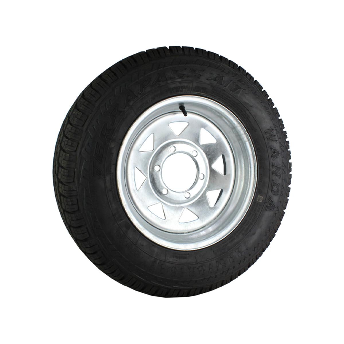 Sunrise Trailer 15" Wheel - Landcruiser 6 Stud, 225R15LT Galvanised, , scaau_hi-res