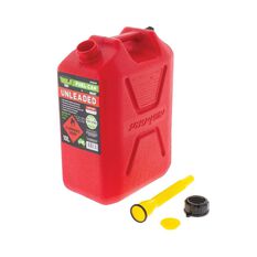 FAST FLOW PLASTIC FUEL CAN 10LT UNLEADED RED, , scaau_hi-res