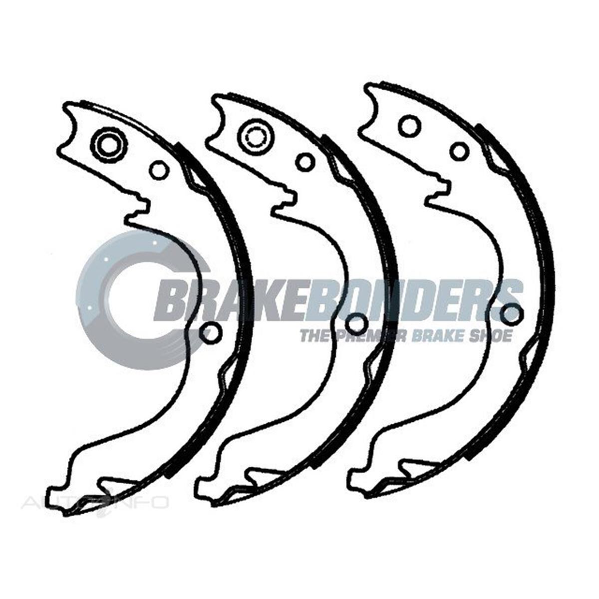 Brake Shoes - Mits / Pueg / Sub / Toy Parking Brake 190mm, , scaau_hi-res