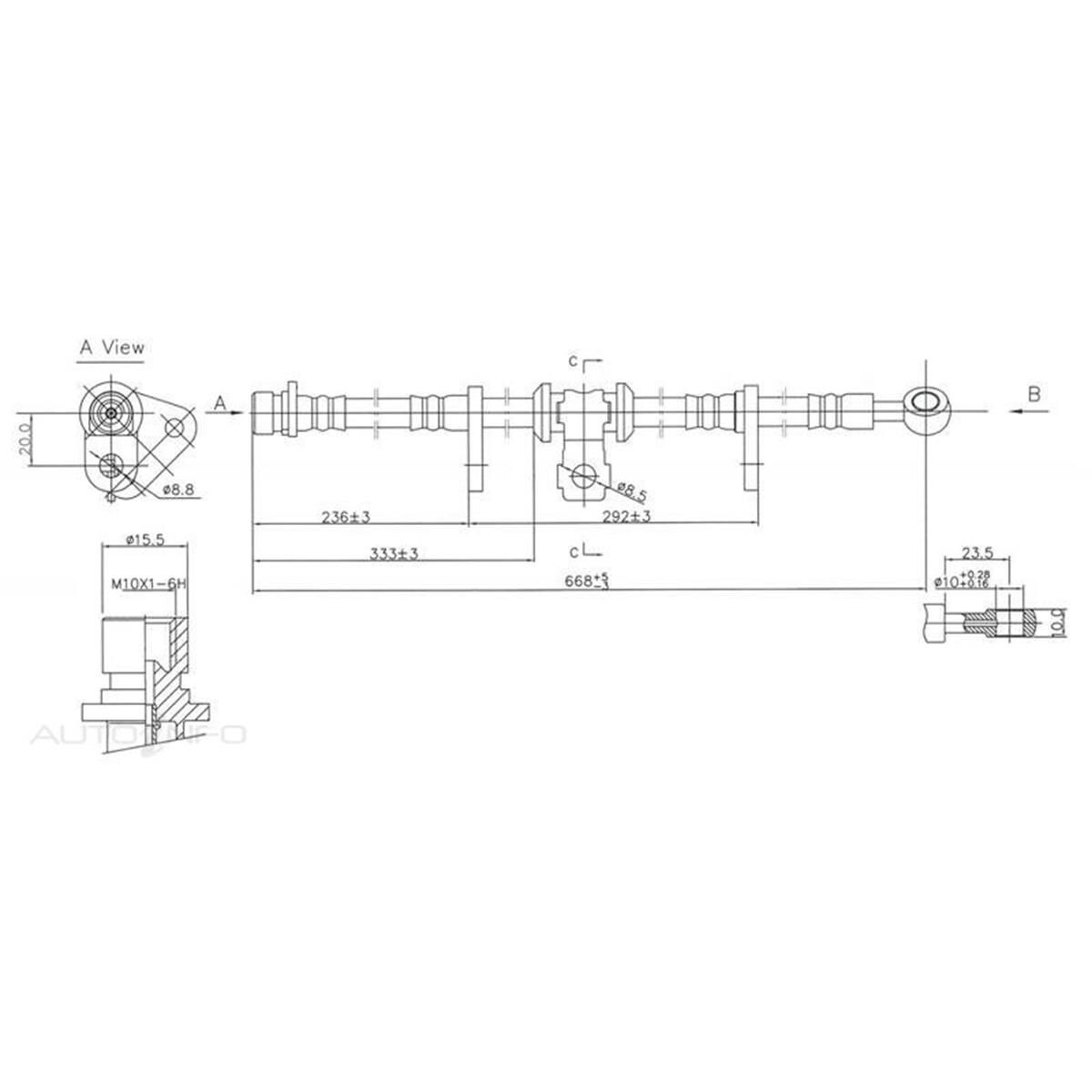 BRAKE HOSE R/HAND FRT, , scaau_hi-res