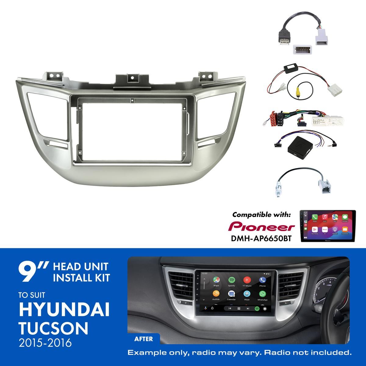 9" HEAD UNIT INSTALL KIT TO SUIT HYUNDAI TUCSON 2016-2017, , scaau_hi-res