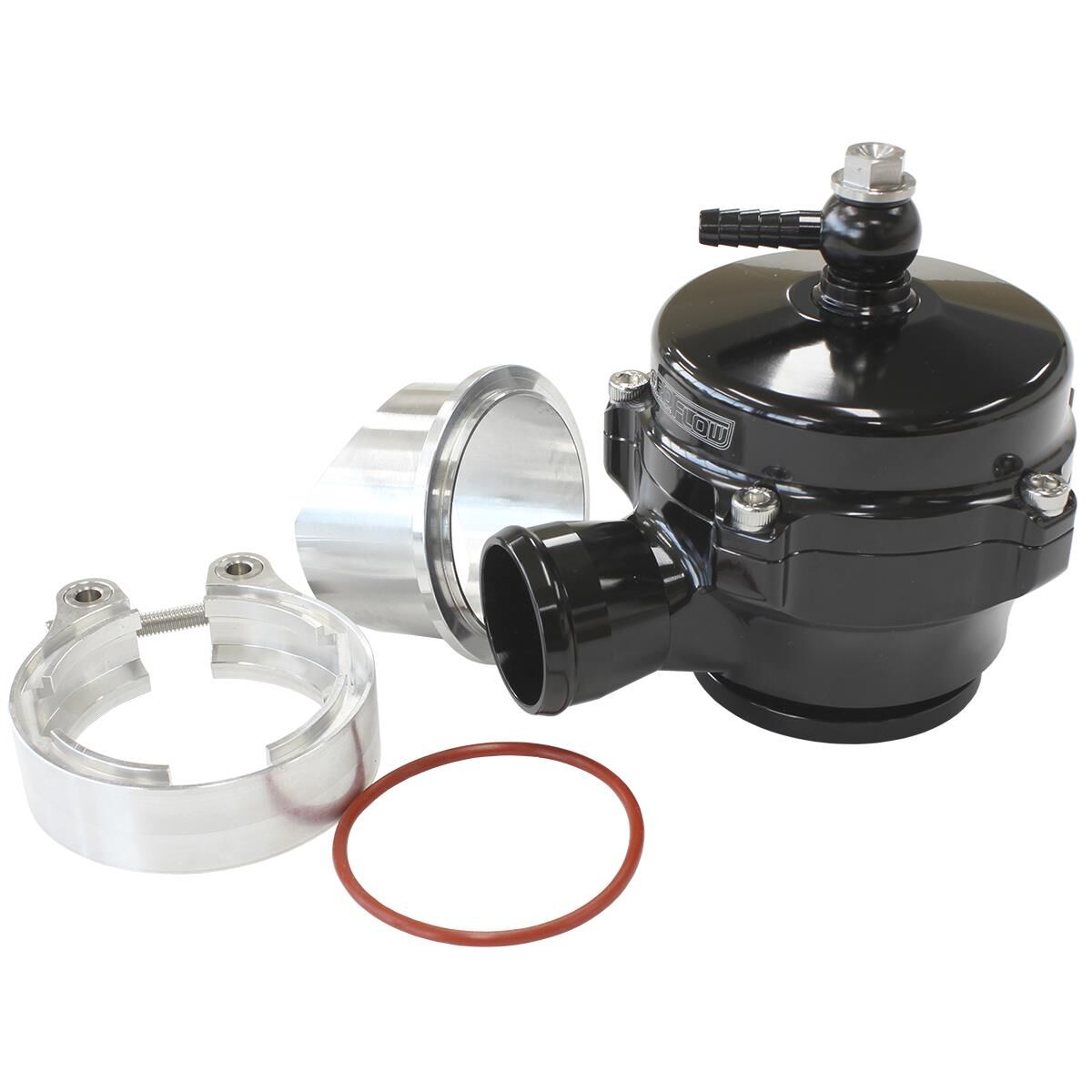 50MM PLUMB BACK BLOW OFF VALVEBLACK V-BAND WITH 34MM BARB, , scaau_hi-res