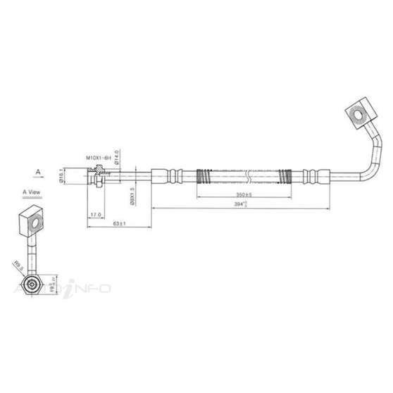 BRAKE HOSE RR EXCEL SCOUPE, , scaau_hi-res