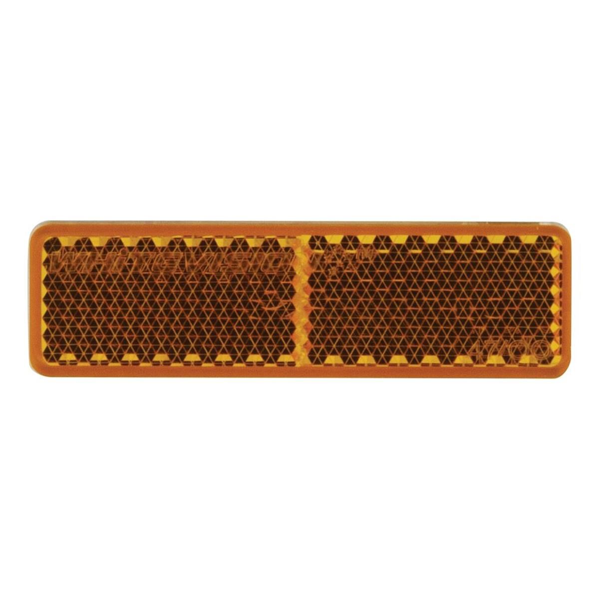 PKT 1 AMBER REFLEX REFLECTORSELF ADHESVE MOUNTING BASE 70 x 20 x 7.5mm, , scaau_hi-res
