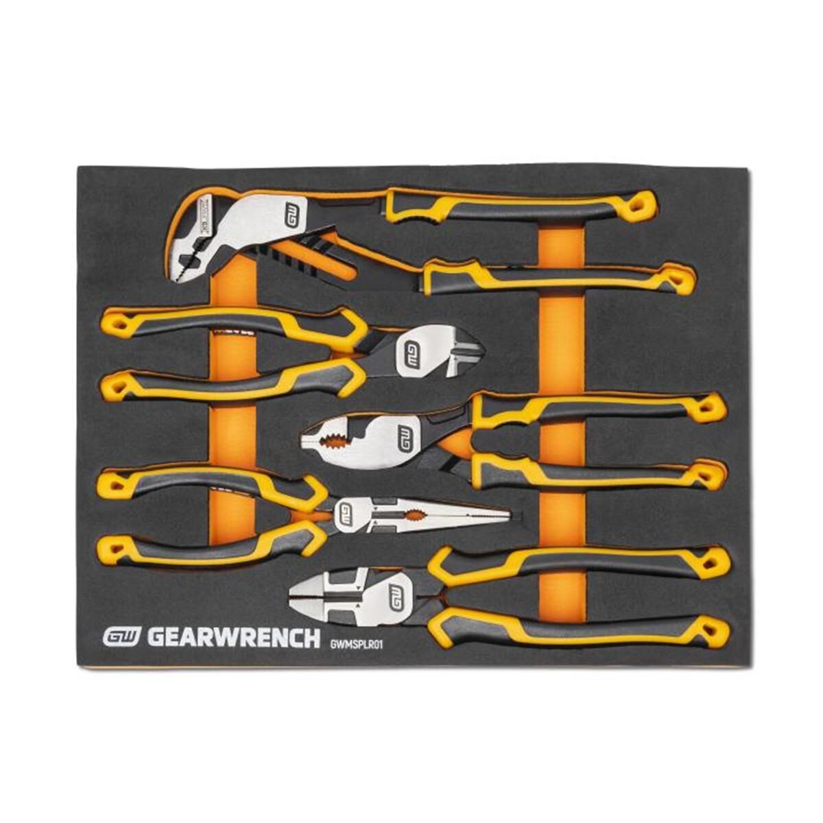 5 PIECE PITBULL CUSHION GRIP PLIERS SET IN FOAM STORAGE TRAY, , scaau_hi-res