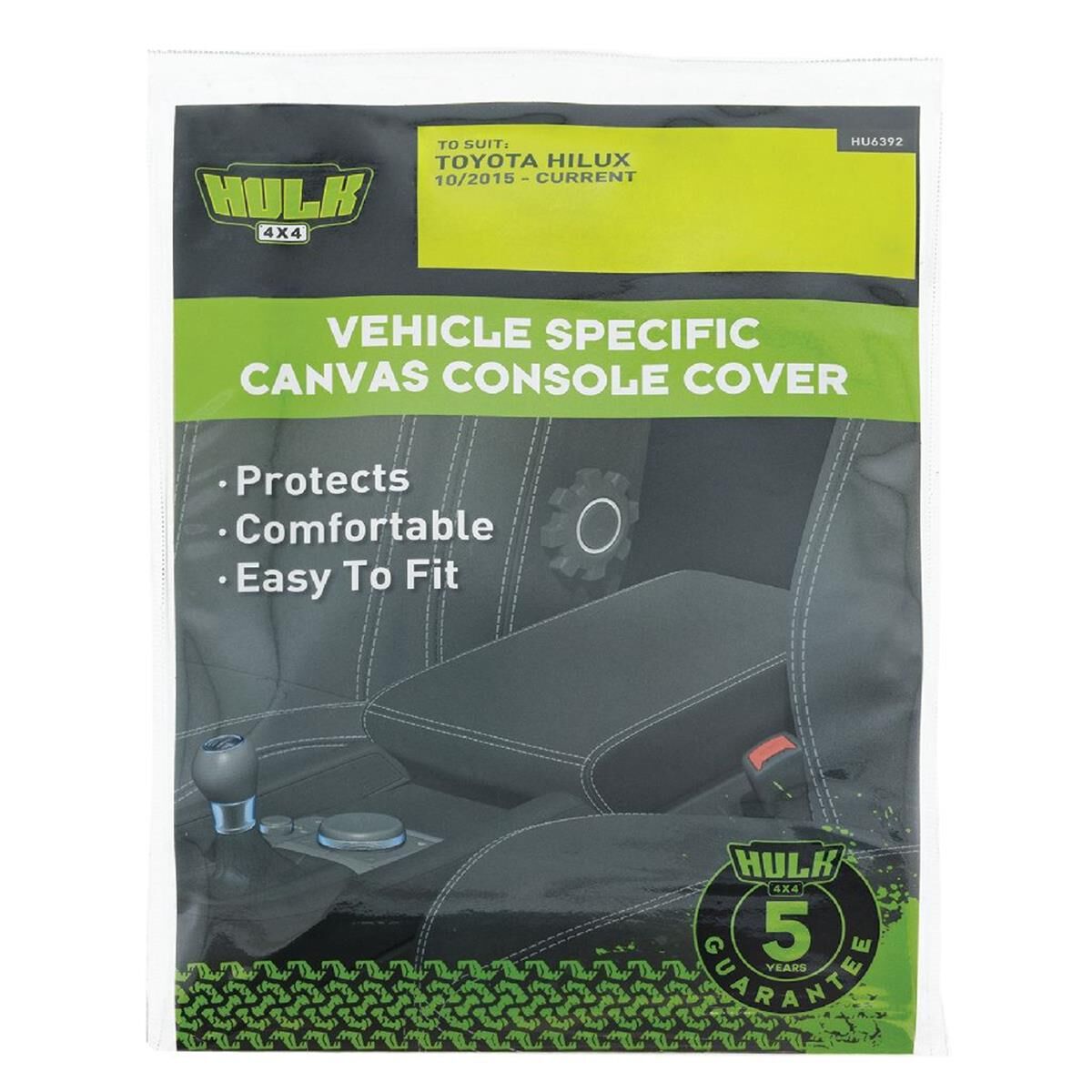 CANVAS CONSOLE COVER TOYOTA HILUX GUN SERIES GREY, , scaau_hi-res