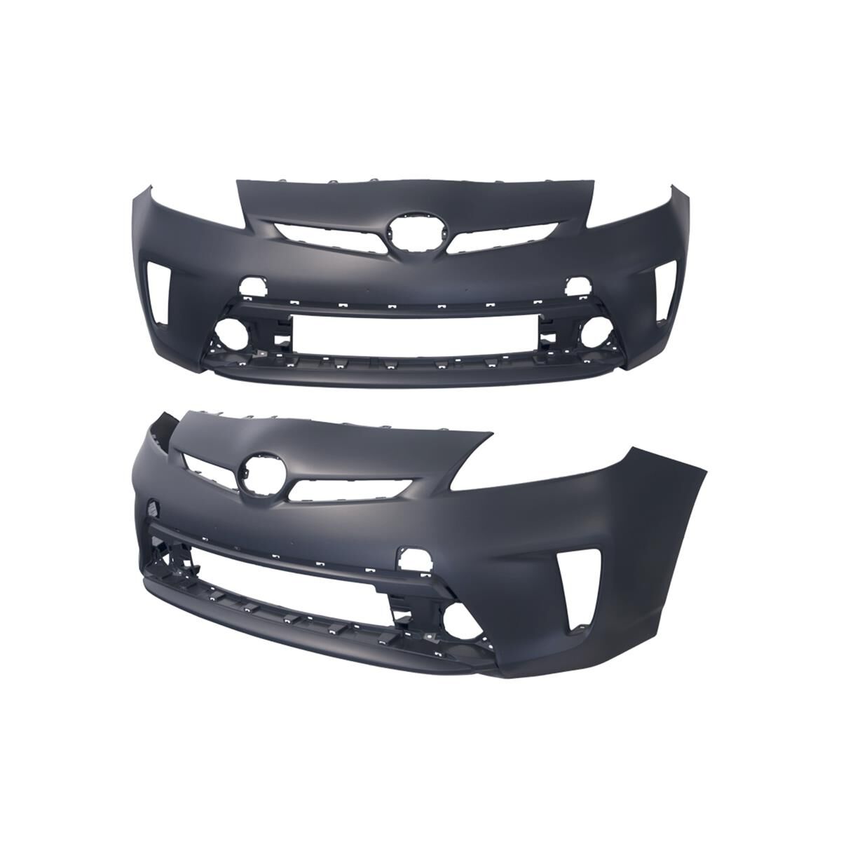 TOYOTA PRIUS  ZVW30 SERIES 2  01/2012 ~ ONWARDS  FRONT BUMPER BAR COVER  NO SENSOR HOLES, , scaau_hi-res