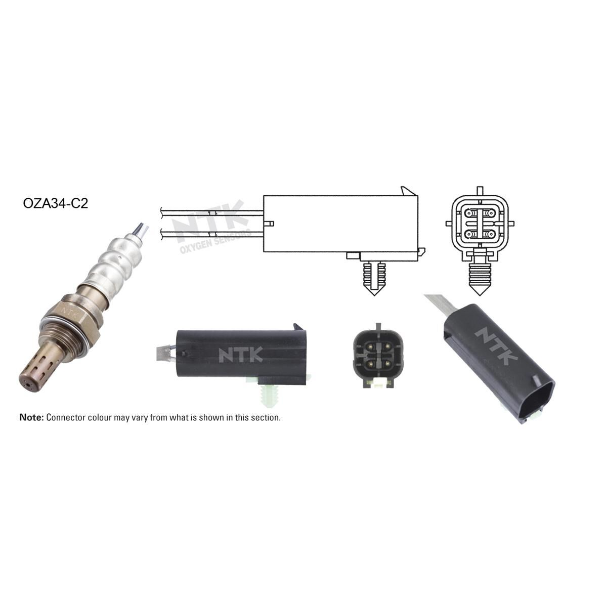 NTK OXYGEN SENSOR - OZA34-C2, , scaau_hi-res