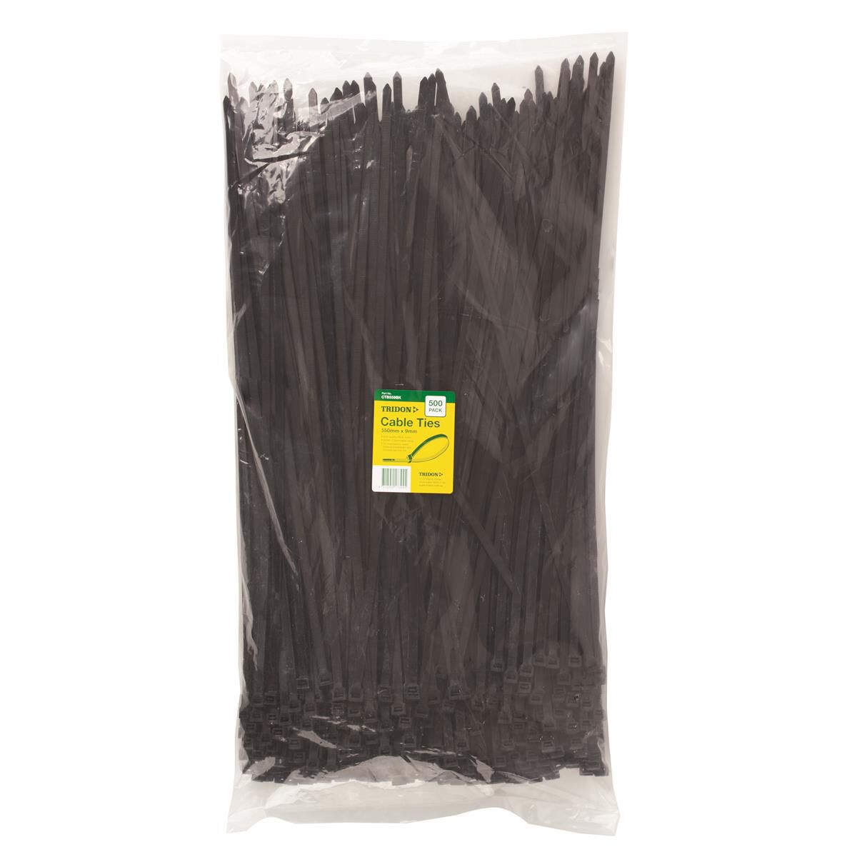TRIDON CABLE TIE BLACK 550MM X 9MM PK500, , scaau_hi-res