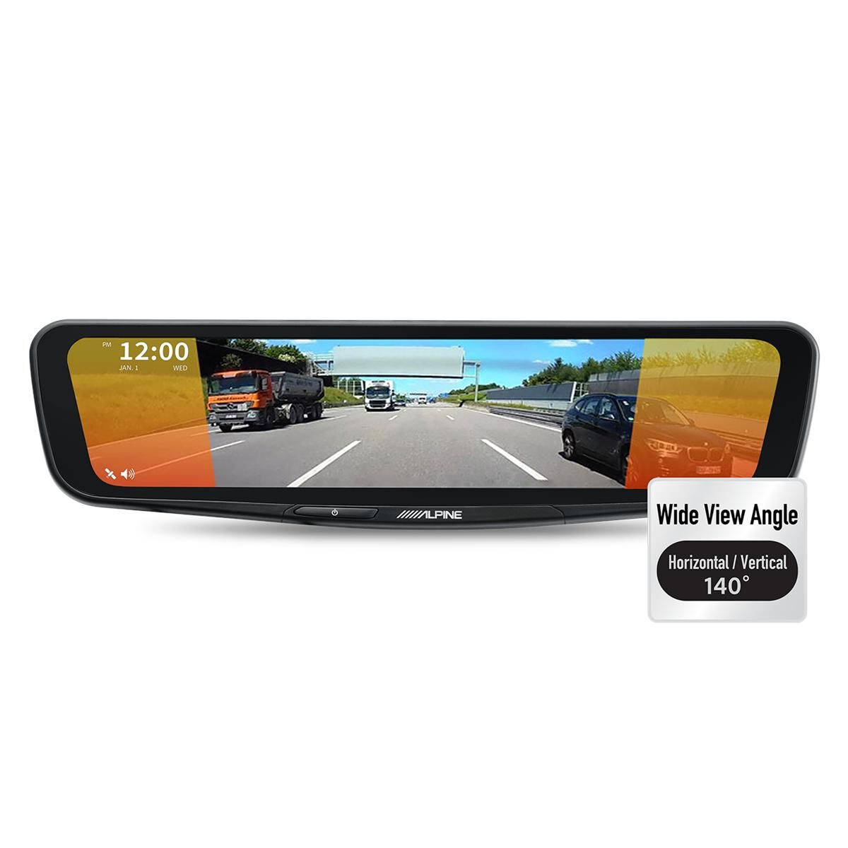 12" DIGITAL E-MIRROR WITH REAR CAMERA, , scaau_hi-res