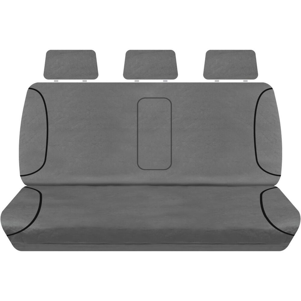 Tradies Canvas Ready Made Seat Covers Rear, Grey, Suits Triton