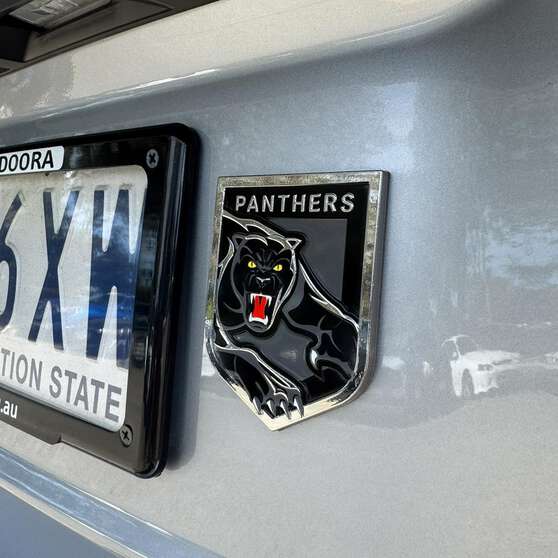NRL PANTHERS 3D CHROME CAR EMBLEM, , scaau_hi-res