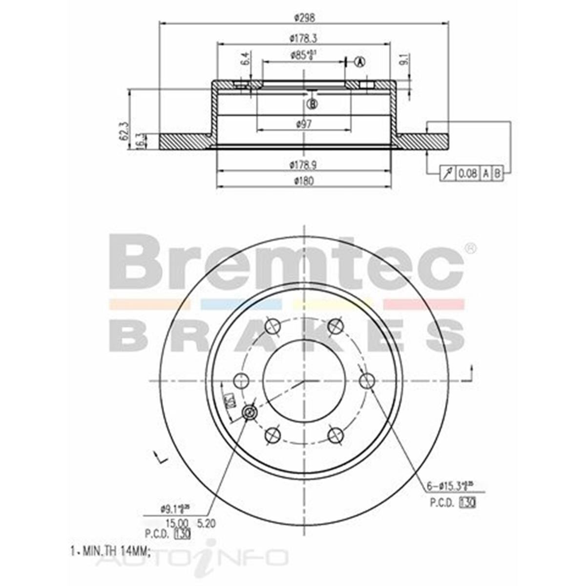 Bremtec Euro-Line Brake Rotor - Pair Rear, BDR17720EL | Supercheap Auto