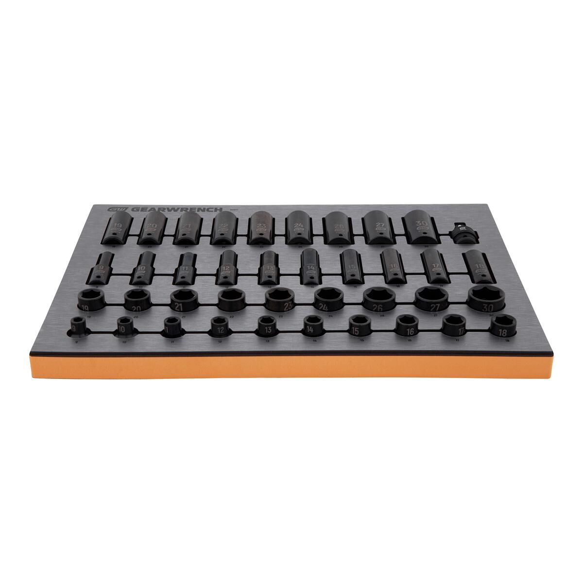 39 PIECE 1/2" DRIVE IMPACT SOCKET SET METRIC EVA TRAY SET, , scaau_hi-res