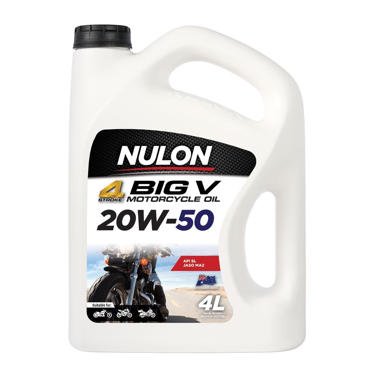 4L NULON MOTORCYCLE MINERAL BIG V 20W-50, , scaau_hi-res
