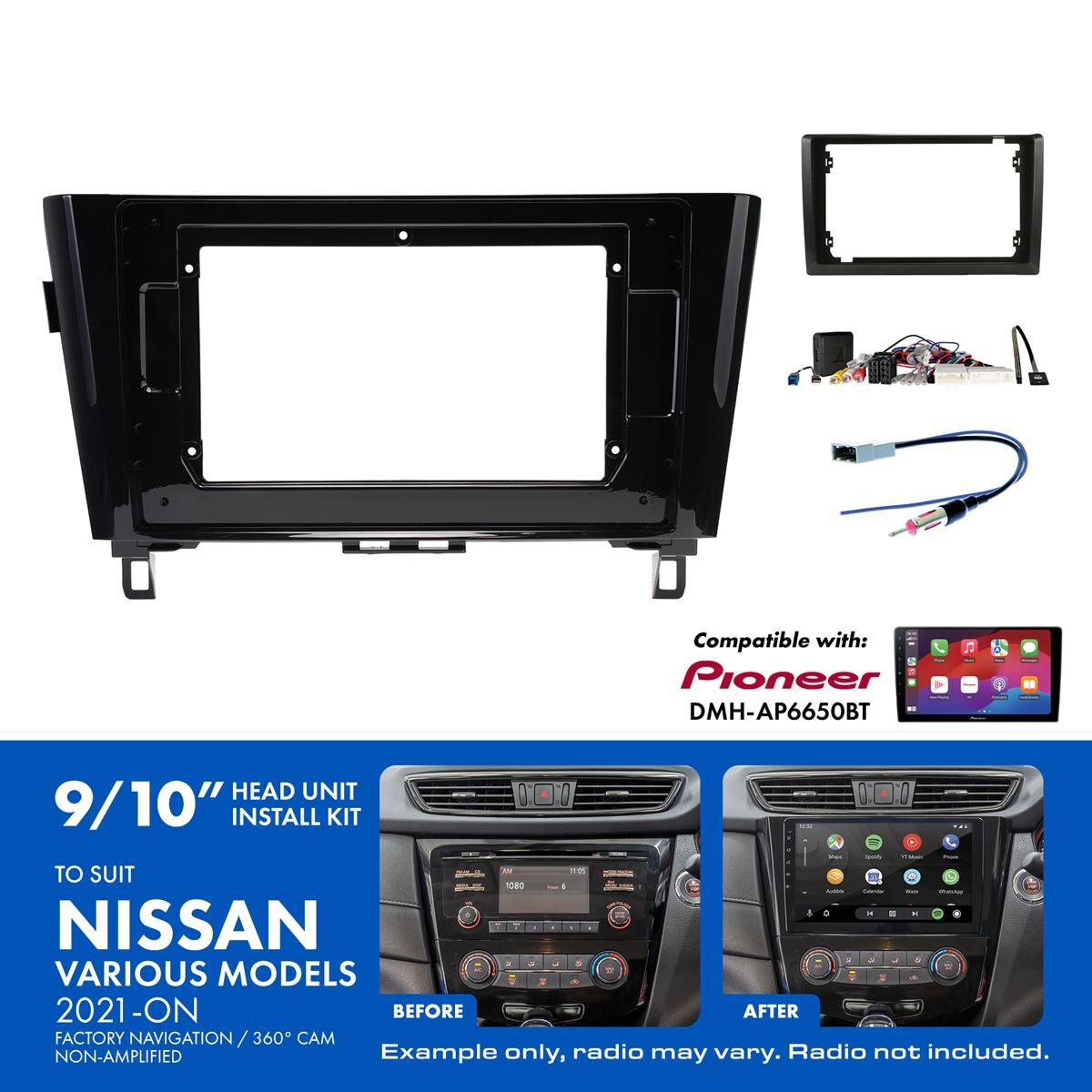 9"/10" HEAD UNIT INSTALL KIT TO SUIT MODEL NISSAN 2021-, , scaau_hi-res