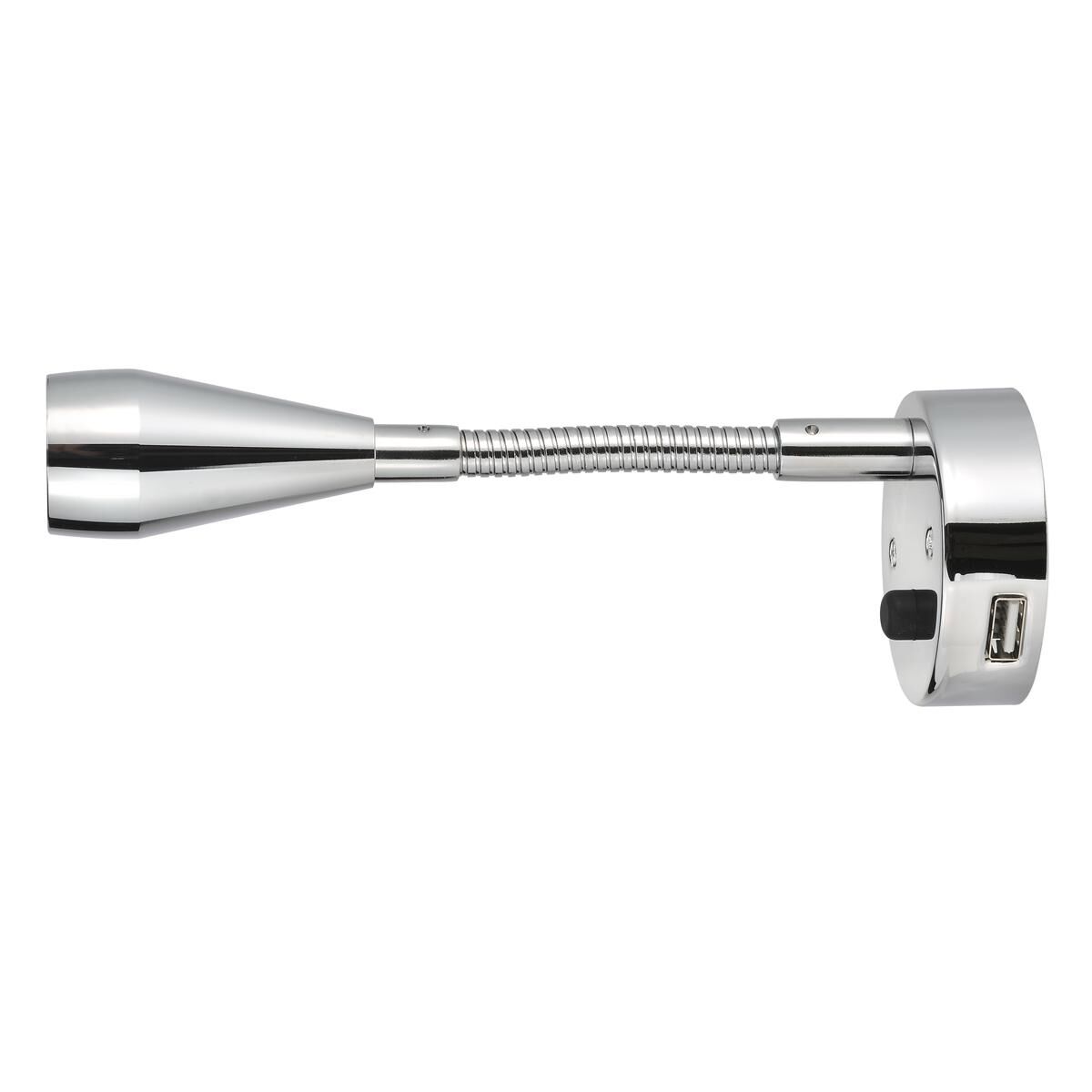 NARVA 12V SILVER INTERIOR LAMP WITH TOUCH SWITCH & 2A USB SOCKET, , scaau_hi-res