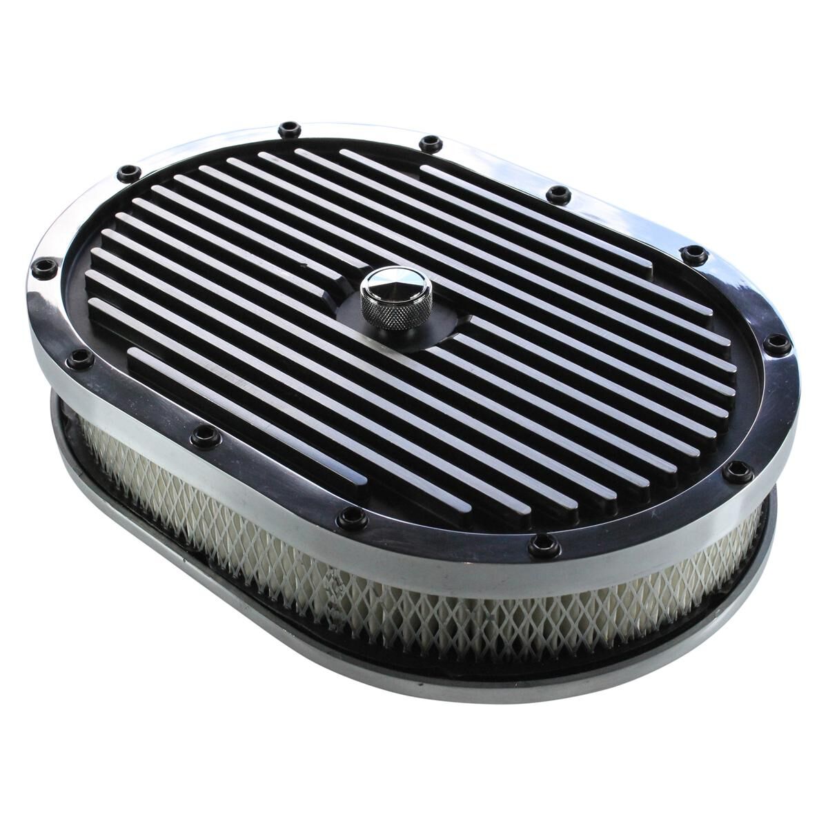 Air Cleaner 12 x 2 Oval Finned Aluminium, , scaau_hi-res