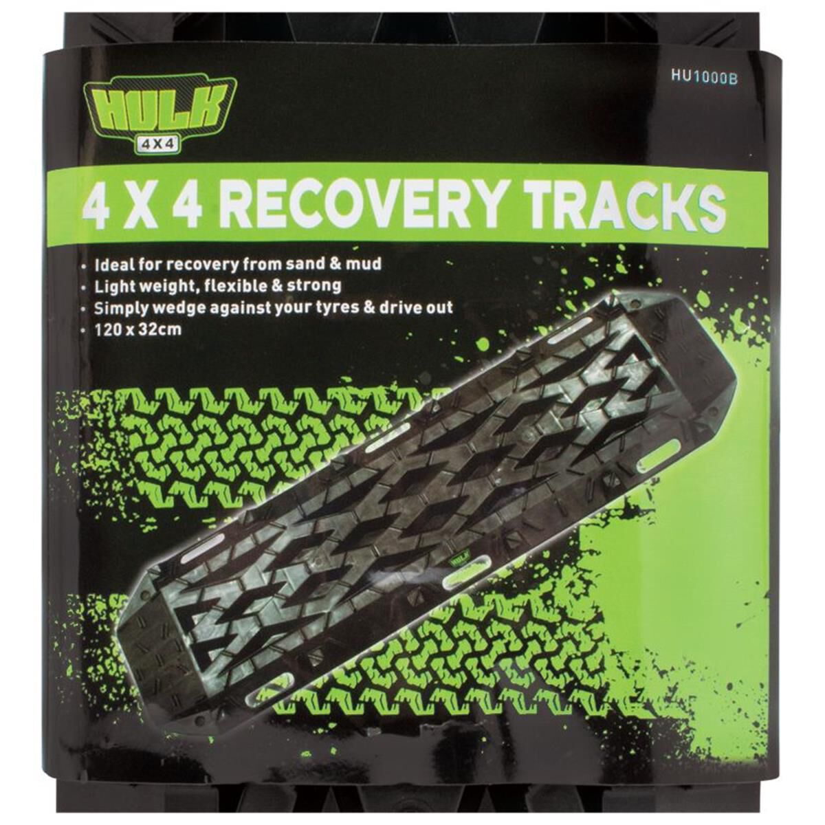 PKT 2 RECOVERY TRACKS T/S SAND MUD & SNOW 1210 x 350mm BLACK, , scaau_hi-res