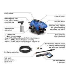 ELEC PRESSURE WASHER 2100W COMPACT 2400PSI, , scaau_hi-res