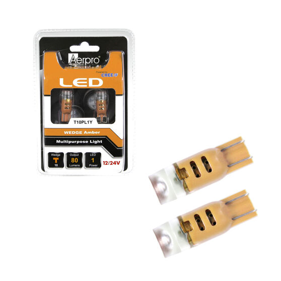 1 X CREE SMD T10 WEDGE + DIFFUSER - AMBER, , scaau_hi-res
