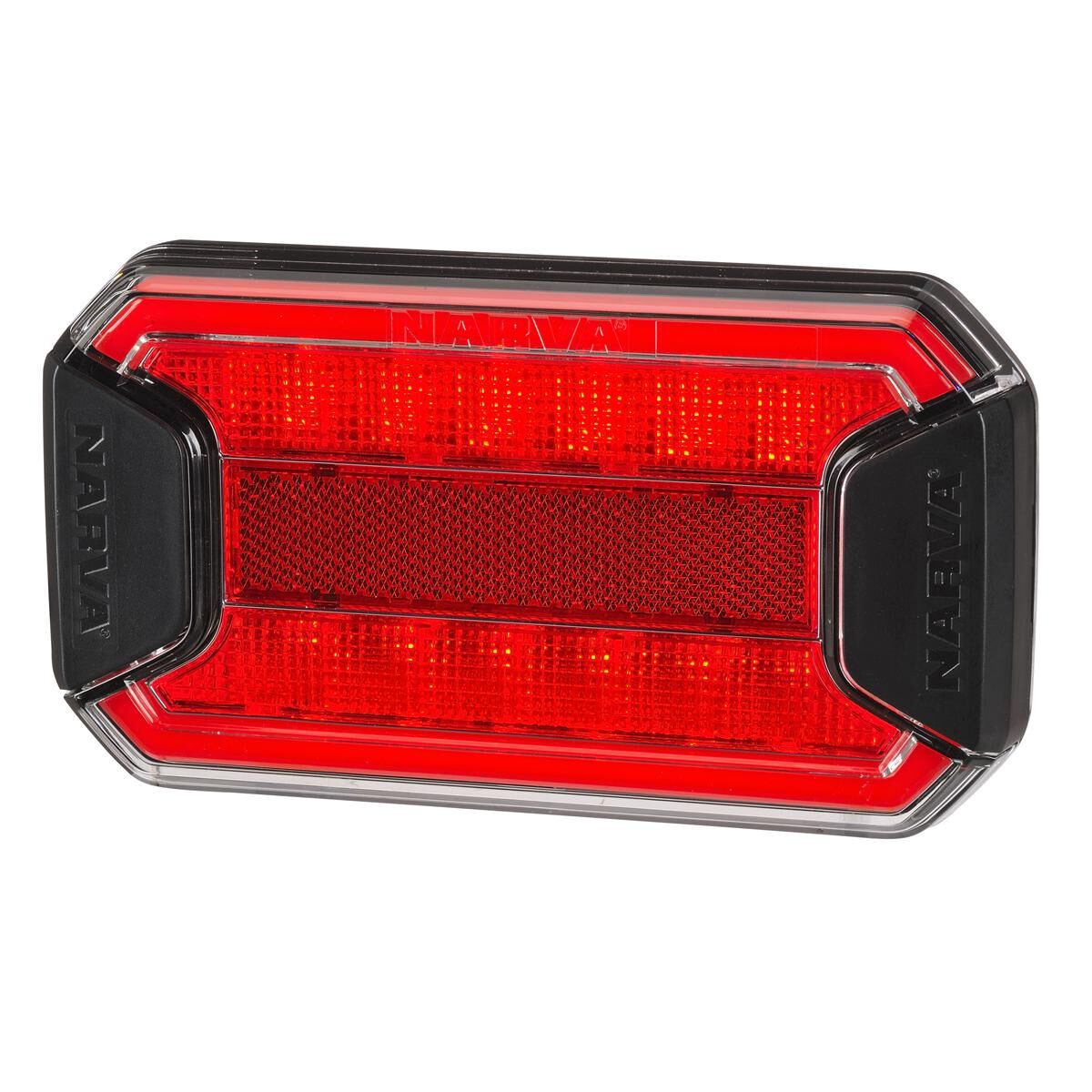 Narva 9-33 Volt LED Stop/Tail Lamp with In-Built Reflector, Coloured Lens and 0.5m of Hard-Wired Cable, , scaau_hi-res