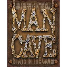 Sign-Man Cave - Diamond Plate, , scaau_hi-res
