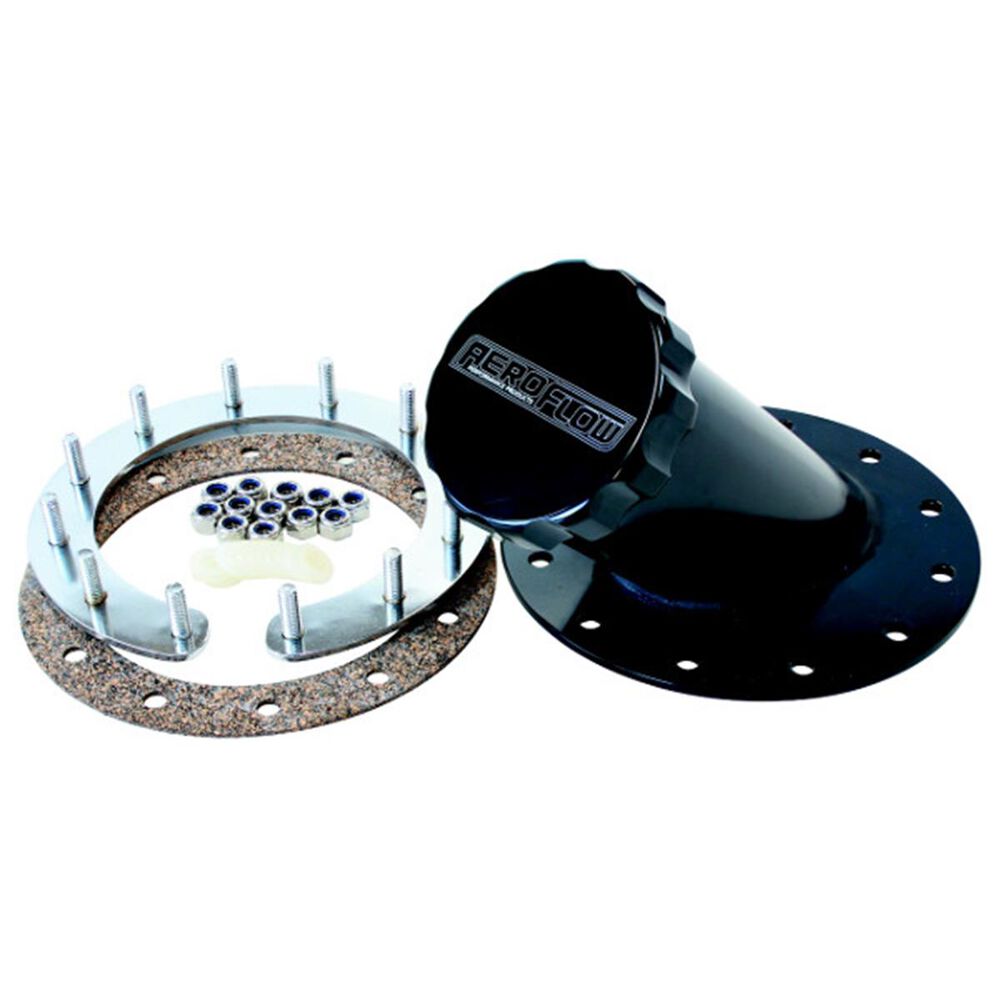 Aeroflow Remote Fuel Cell Filler 45° 21/2" Neck, AF853000BLK