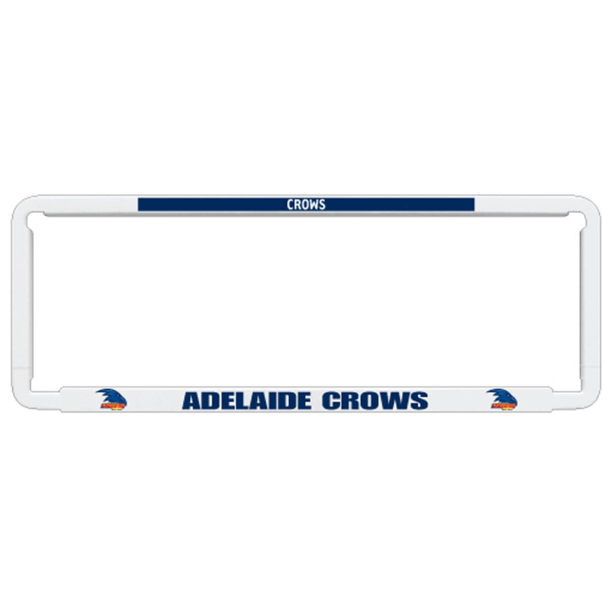 AFL Number Plate Frame Crows 6 Figure Clear Standard
