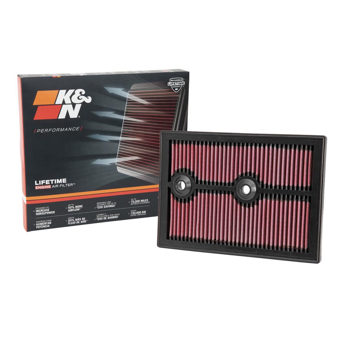 K&N HI-FLOW AIR FILTER - REUSABLE, , scaau_hi-res