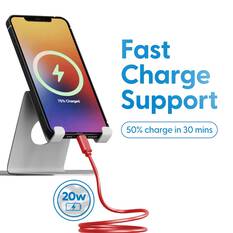 LASER MFI LIGHTNING CABLE 2 PACK – RED/BLUE, 2M, FAST CHARGE & SYNC, , scaau_hi-res