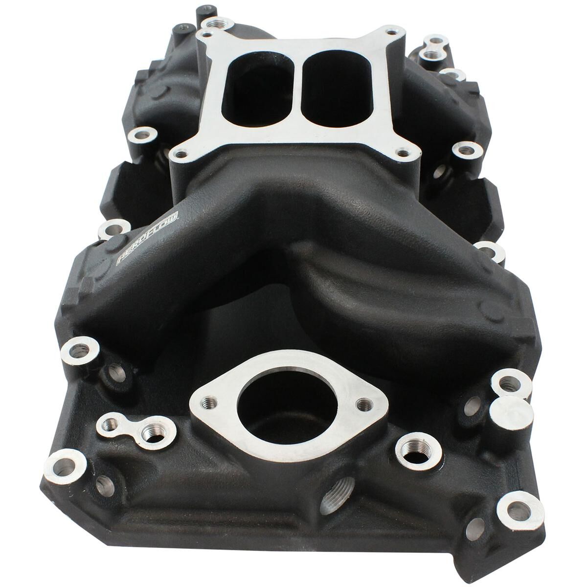 SB CHRYSLER AIR GAP INTAKE MANIFOLD DUAL PLANE 318 360 BLACK AEROFLOW - AF6010-3005, , scaau_hi-res
