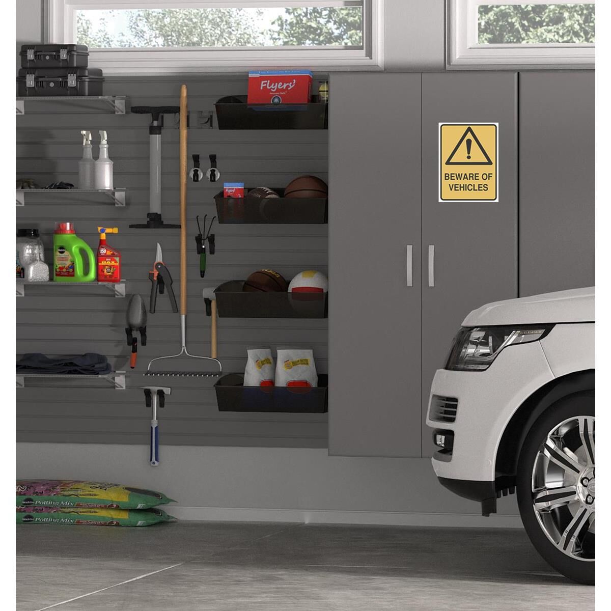 BEWARE OF VEHICLES SIGN 25CM, , scaau_hi-res